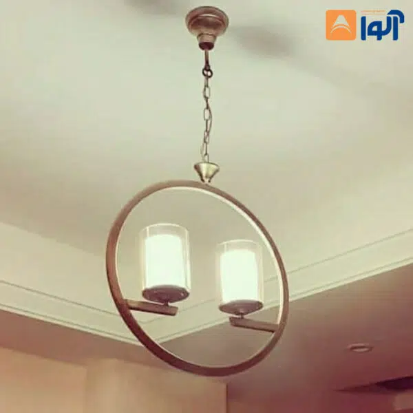 لوستر لهستانی 2 شعله مدل گرد - Image 2