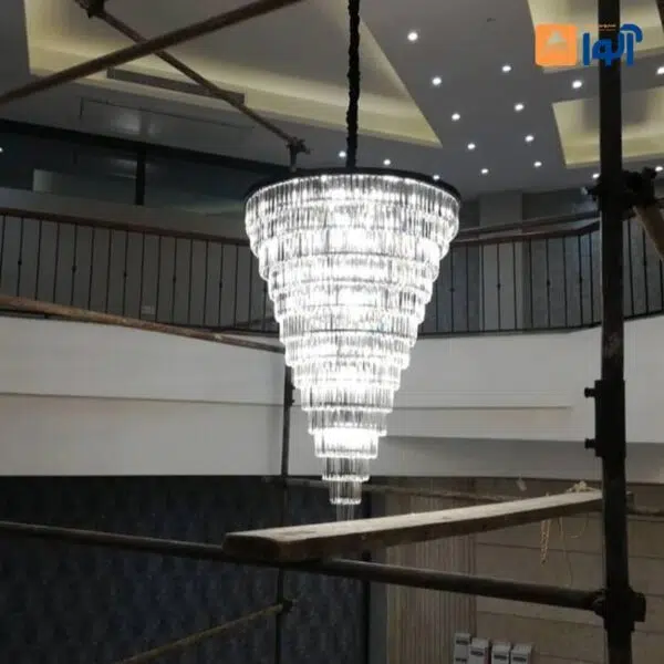 لوستر دوبلکسی مدرن ساده دایره 10 طبقه قطر 100-min لوستر دوبلکسی مدرن ساده دایره 10 طبقه قطر 100 - Image 1